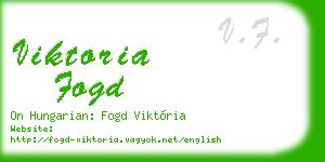 viktoria fogd business card